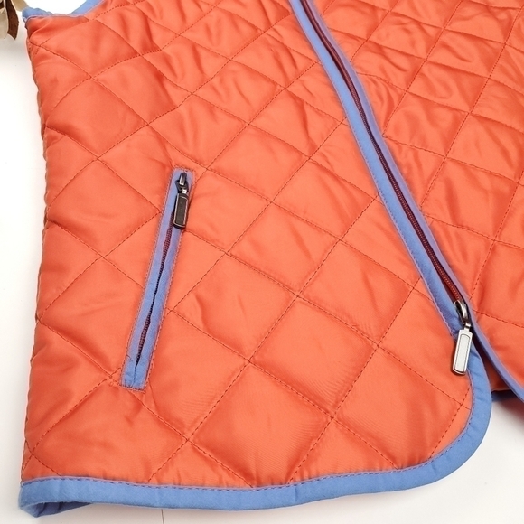 Charleston Threads Orange Blue Light Puffer Vest S - Picture 10 of 10